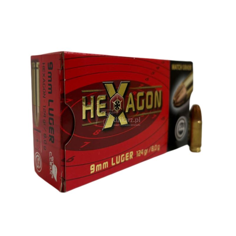 Amunicja Geco 9x19 Hexagon 8,0g/124gr