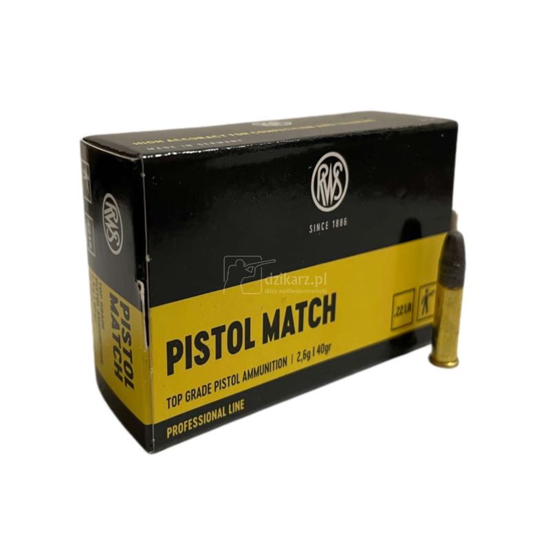 Amunicja RWS 22LR Pistol Match 2,6g/40gr