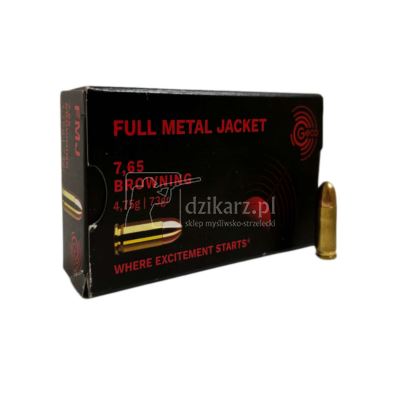 Amunicja Geco 7,65 Browning FMJ 4,75g/73gr