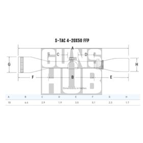 Luneta Sightron S-Tac 4-20x50 FFP ZS IR MH-4