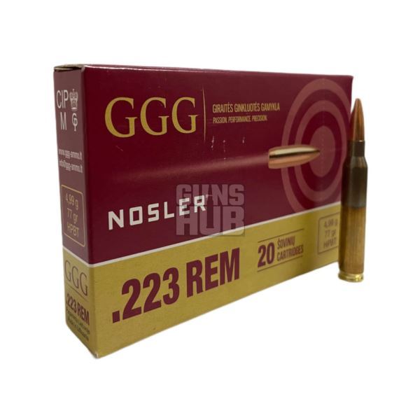 Amunicja GGG 223 Rem. Nosler HPBT 4,99g/77gr