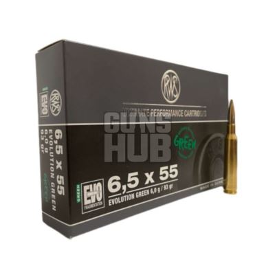 Amunicja RWS 6,5x55 EVO Green 6,0g/93gr