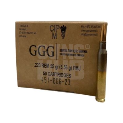 Amunicja GGG 223 Rem. FMJ 3,56g/55gr