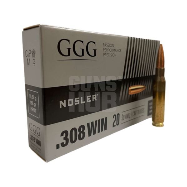 Amunicja GGG 308 Win. HPBT Nosler 10,89g/168 gr