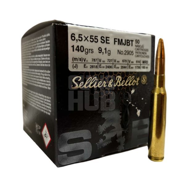 Amunicja S&B 6,5x55SE FMJBT 9,1g/140gr
