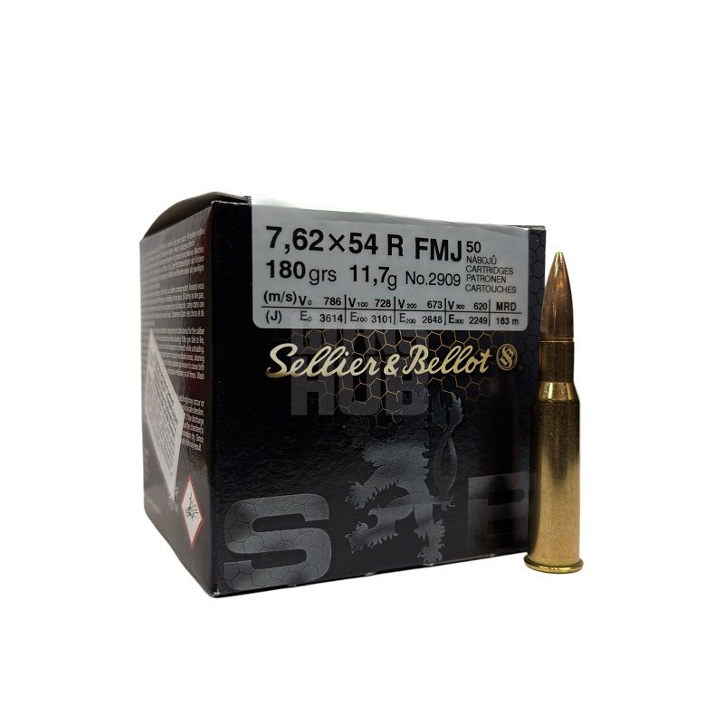 Amunicja S&B 7,62x54R FMJ Training (50)11,7g/180gr