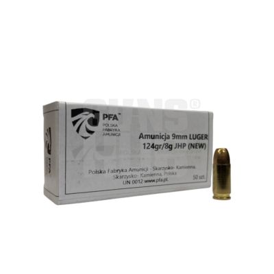 Amunicja PFA 9x19 FMJ JHP 8g/124gr