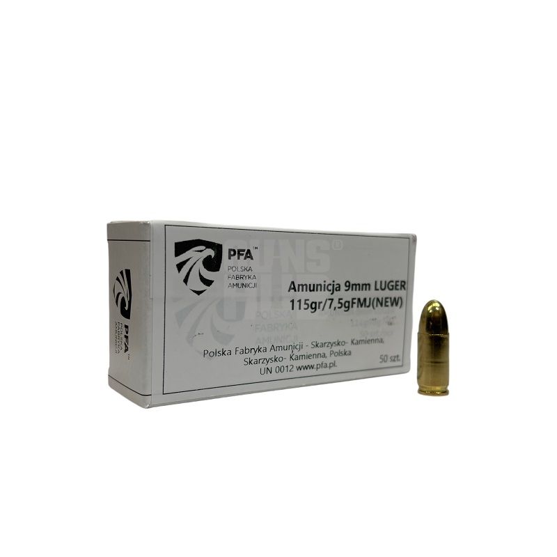 Amunicja PFA 9x19 FMJ 7,5g/115gr