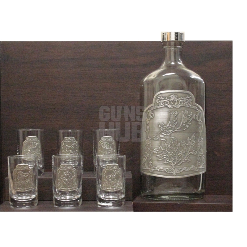 Karafka Hunting 6 kieliszków 41C + podstawka