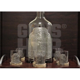 Karafka Hunting 6 kieliszków 42C + podstawka