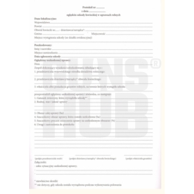 Protokół szacowania oględziny