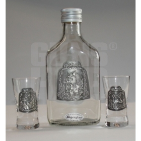 Piersiówka Hunting 2 kieliszki 77C