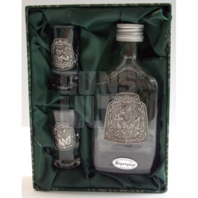 Piersiówka Hunting 2 kieliszki 77C