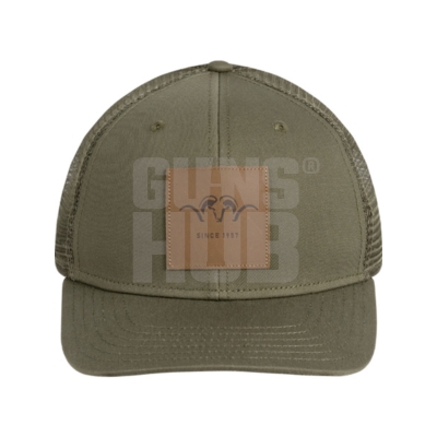 Czapka Blaser Leather Badge dark olive