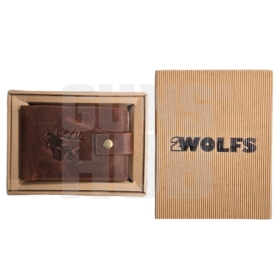 Portfel 2Wolfs Jager brązowy