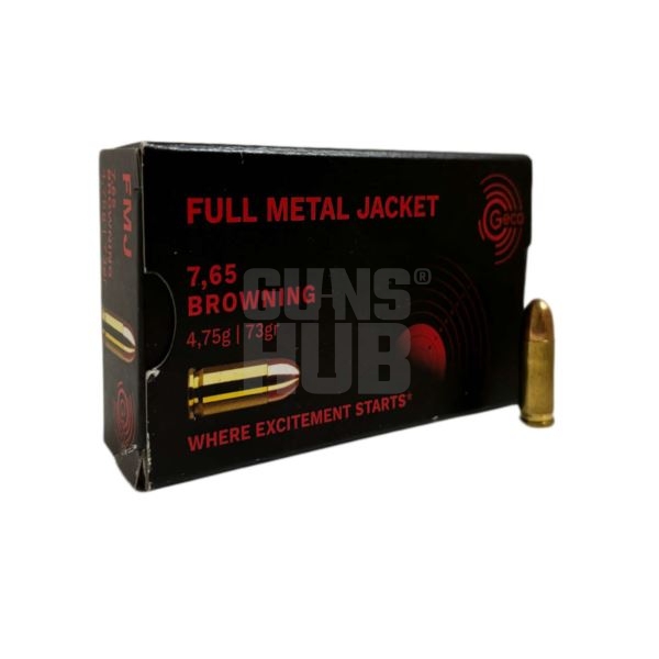 Amunicja Geco 7,65 Browning FMJ 4,75g/73gr