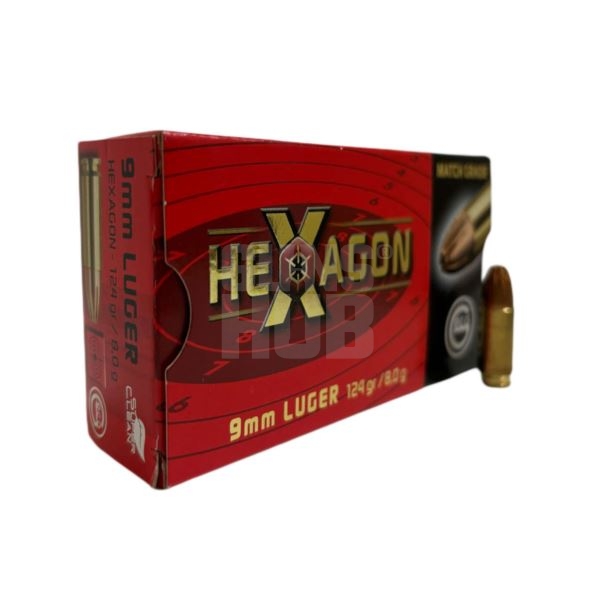 Amunicja Geco 9x19 Hexagon 8,0g/124gr