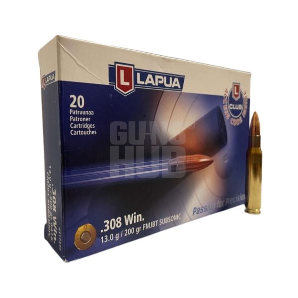 Amunicja Lapua 308 Win FMJBT Subsonic 13g/200gr