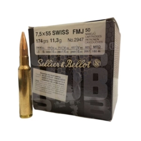 Amunicja S&B 7,5x55 Swiss FMJ 11,3g/174gr
