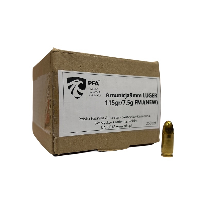Amunicja PFA 9x19 FMJ 7,5g/115gr (250szt)