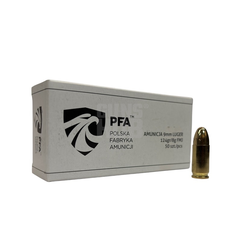 Amunicja PFA 9x19 FMJ 8g/124gr