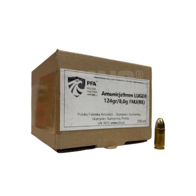 Amunicja PFA 9x19 FMJ 8g/124gr (250szt) RE