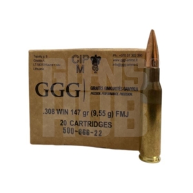 Amunicja GGG 308 Win FMJ 9,55g/147 gr