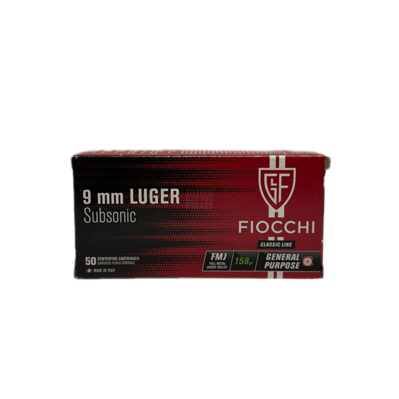 Amunicja Fiocchi 9x19 Subsonic FMJ 158gr