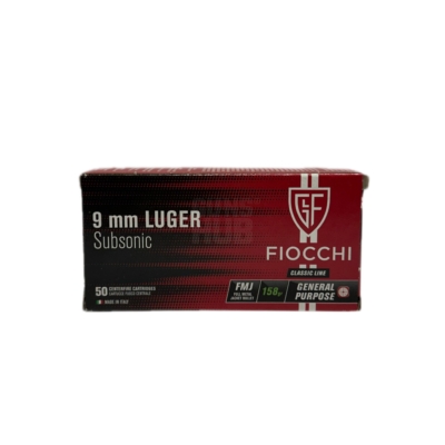 Amunicja Fiocchi 9x19 Subsonic FMJ 158gr