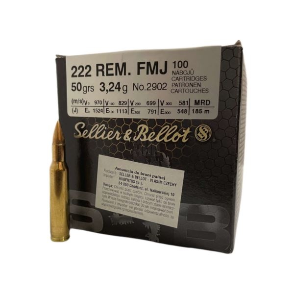 Amunicja S&B 222 Rem FMJ 3,24g/50gr 100szt.