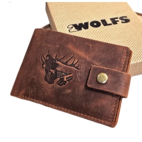 Portfel 2Wolfs Jager brązowy