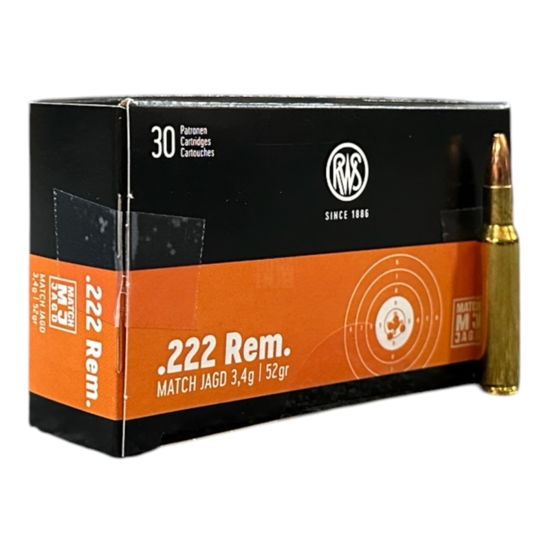 Amunicja RWS 222 Rem MJ 3,4 g 30szt.