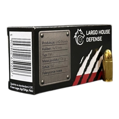 Amunicja LHD 9x19 FMJ 8,0g/124gr