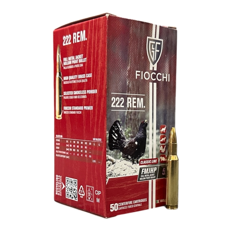 Amunicja Fiocchi 222 Rem FMJ HP 50gr